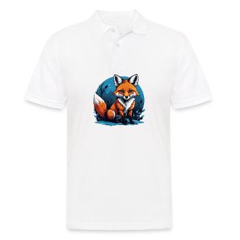 Fuchs Fox Blumen Süß Geschenk Tierliebe für Frauen - Männer Poloshirt - Weiß - Vorne - Kai (181cm)