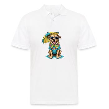 Vacances pour chiens Vacances pour chiens Île d’Hawaï Mer - Polo Homme - blanc - Devant - Kai (181cm)