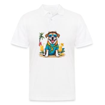 Vacances pour chiens Vacances pour chiens Île d’Hawaï Mer - Polo Homme - blanc - Devant - Kai (181cm)
