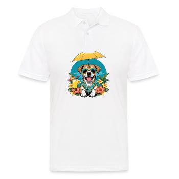 Vacances pour chiens Vacances pour chiens Île d’Hawaï Mer - Polo Homme - blanc - Devant - Kai (181cm)