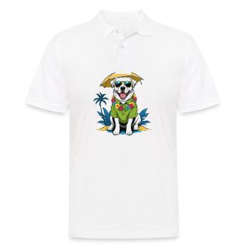 Vacances pour chiens Vacances pour chiens Île d’Hawaï Mer - Polo Homme - blanc - Devant - Kai (181cm)