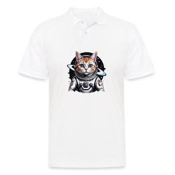 Chat astronaute Espace Chat Amour Cadeau - Polo Homme - blanc - Devant - Kai (181cm)