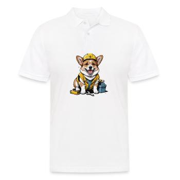 Dog Construction Worker Dog Dog Love Gift - Men's Polo Shirt - white - Front - Kai (181cm)