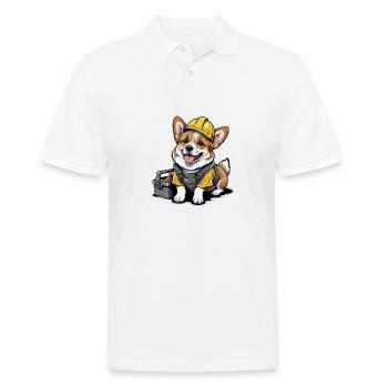 Dog Construction Worker Dog Dog Love Gift - Men's Polo Shirt - white - Front - Kai (181cm)