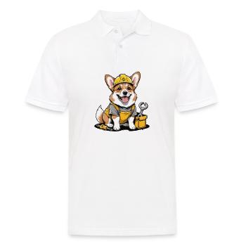 Dog Construction Worker Dog Dog Love Gift - Men's Polo Shirt - white - Front - Kai (181cm)