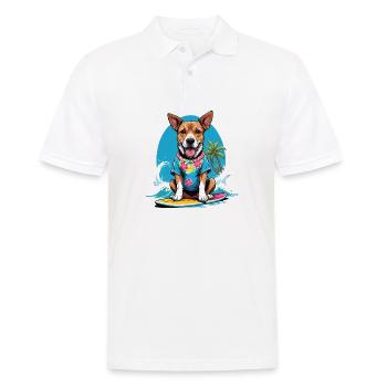 Vacances pour chiens Vacances pour chiens Île d’Hawaï Mer - Polo Homme - blanc - Devant - Kai (181cm)
