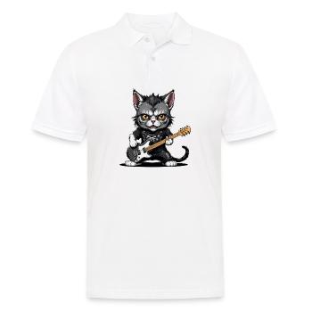 Cat Rocker Cat HardRock Gift - Polo Homme - blanc - Devant - Kai (181cm)