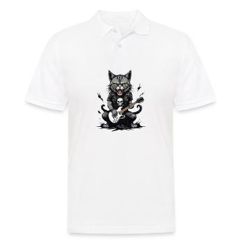 Cat Rocker Cat HardRock Gift - Polo Homme - blanc - Devant - Kai (181cm)