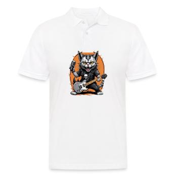 Cat Rocker Cat HardRock Gift - Polo Homme - blanc - Devant - Kai (181cm)