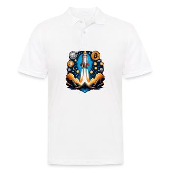 Bitcoin Crypto Crypto to the Moon Gift - Men's Polo Shirt - white - Front - Kai (181cm)
