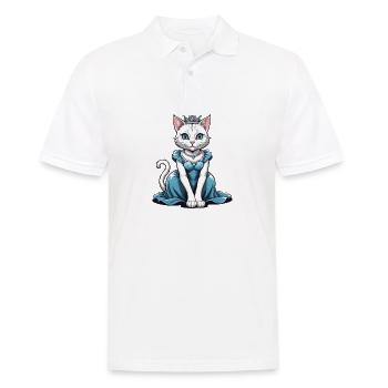 Chat Princesse Reine Chat Cadeau élégant - Polo Homme - blanc - Devant - Kai (181cm)