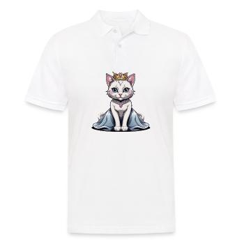 Chat Princesse Reine Chat Cadeau élégant - Polo Homme - blanc - Devant - Kai (181cm)