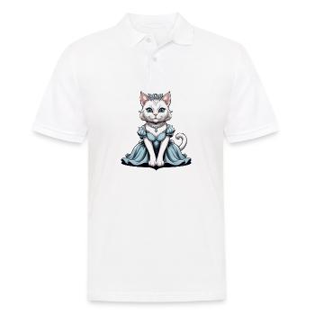 Chat Princesse Reine Chat Cadeau élégant - Polo Homme - blanc - Devant - Kai (181cm)