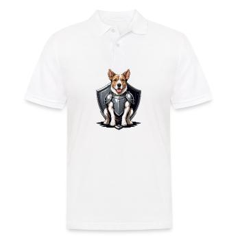 Dog Knight Warrior Dog Gift Warrior Knight - Men's Polo Shirt - white - Front - Kai (181cm)