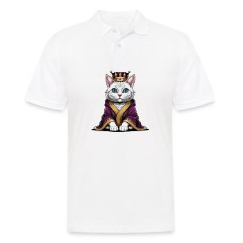 Chat Princesse Reine Chat Cadeau élégant - Polo Homme - blanc - Devant - Kai (181cm)