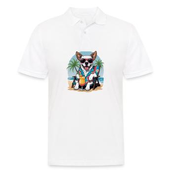 Vacances pour chiens Vacances pour chiens Île d’Hawaï Mer - Polo Homme - blanc - Devant - Kai (181cm)