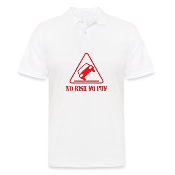 Pas de risque pas de plaisir drôle cadeau tuning voiture - Polo Homme - blanc - Devant - Kai (181cm)