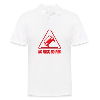 Pas de risque pas de plaisir drôle cadeau tuning voiture - Polo Homme - blanc - Devant - Kai (181cm)