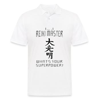 Reiki Master Superpower | Reiki Master Gifts - Men's Polo Shirt - white - Front - Kai (181cm)