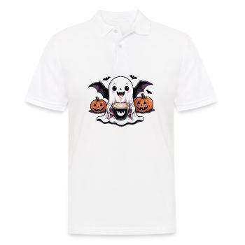 Ghost Ghost Halloween Pumpkin Bat Funny - Men's Polo Shirt - white - Front - Kai (181cm)