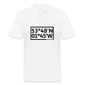 Bradford Koordinaten - Männer Poloshirt - Weiß - Vorne - Kai (181cm)