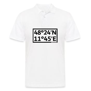 Freising coordinates - Men's Polo Shirt - white - Front - Kai (181cm)