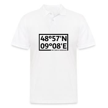 Bietigheim-Bissingen Koordinaten - Männer Poloshirt - Weiß - Vorne - Kai (181cm)