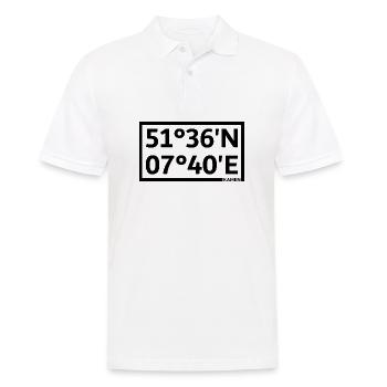 Kamen Koordinaten - Männer Poloshirt - Weiß - Vorne - Kai (181cm)