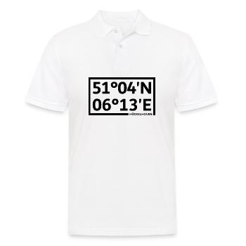 Hückelhoven Koordinaten - Männer Poloshirt - Weiß - Vorne - Kai (181cm)