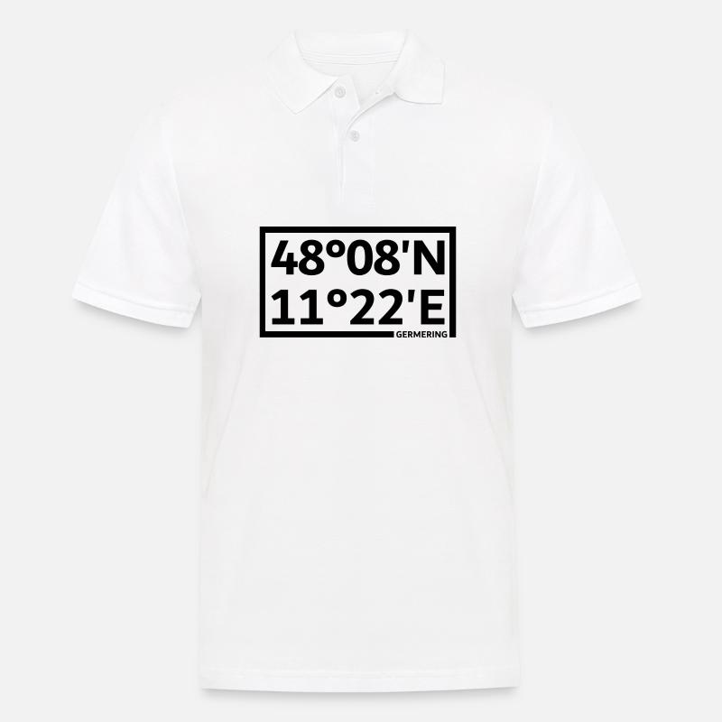 Germering coordinates - Men's Polo Shirt - white