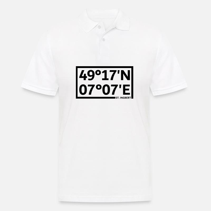 Coordonnées de St. Ingbert - Polo Homme - blanc