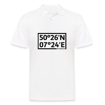 Andernach Koordinaten - Männer Poloshirt - Weiß - Vorne - Kai (181cm)
