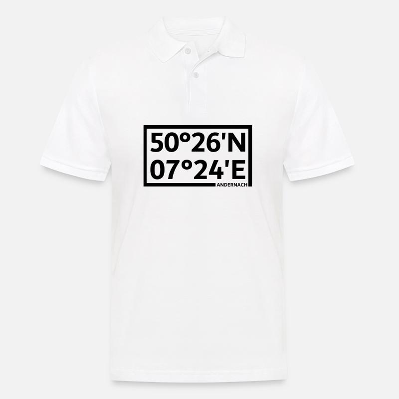 Coordonnées d’Andernach - Polo Homme - blanc