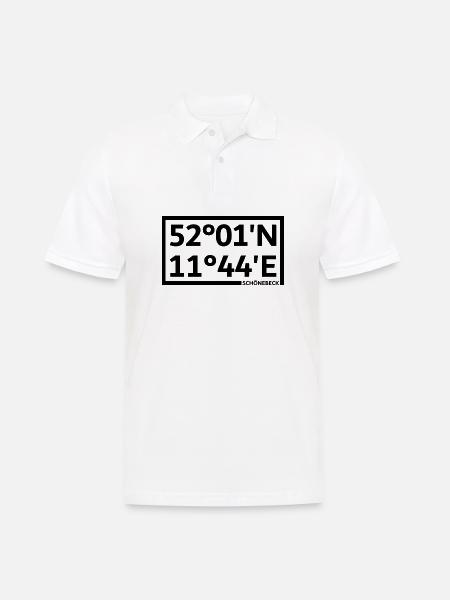 Schönebeck coordinates - Men's Polo Shirt - white