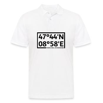 Radolfzell am Bodensee Koordinaten - Männer Poloshirt - Weiß - Vorne - Kai (181cm)