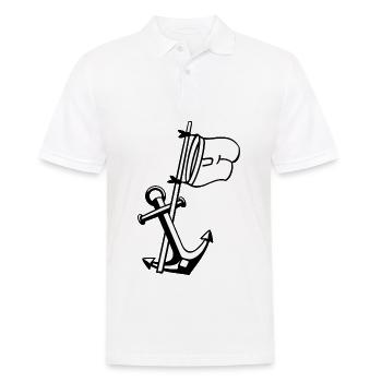 CAPITAINE VOILE VOILE BATEAU ANCRAGE NUDISTE - Polo Homme - blanc - Devant - Kai (181cm)