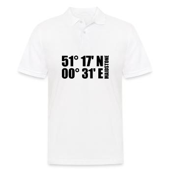 Maidstone Koordinaten - Männer Poloshirt - Weiß - Vorne - Kai (181cm)