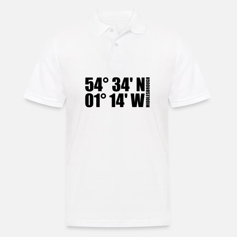Coordonnées de Middlesbrough - Polo Homme - blanc