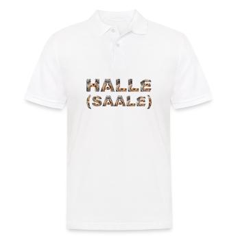 Halle (Saale) Hund - Männer Poloshirt - Weiß - Vorne - Kai (181cm)