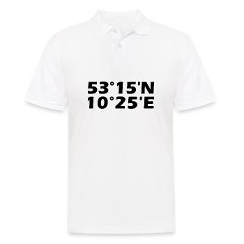 Coordonnées de Lüneburg - Polo Homme - blanc - Devant - Kai (181cm)