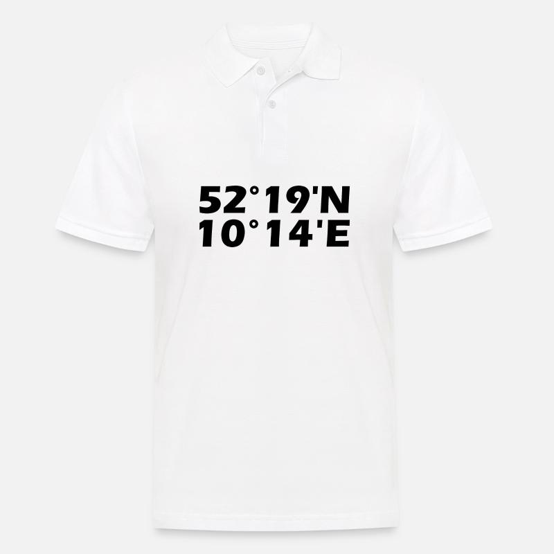 Peine coordinates - Men's Polo Shirt - white