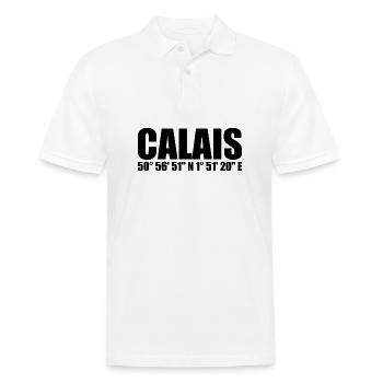 Calais Koordinaten - Männer Poloshirt - Weiß - Vorne - Kai (181cm)