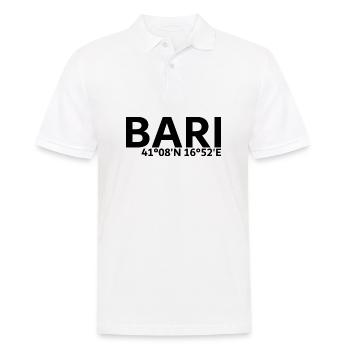 Bari Koordinaten - Männer Poloshirt - Weiß - Vorne - Kai (181cm)