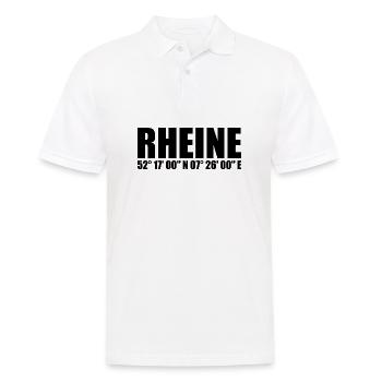 Rheine Koordinaten - Männer Poloshirt - Weiß - Vorne - Kai (181cm)