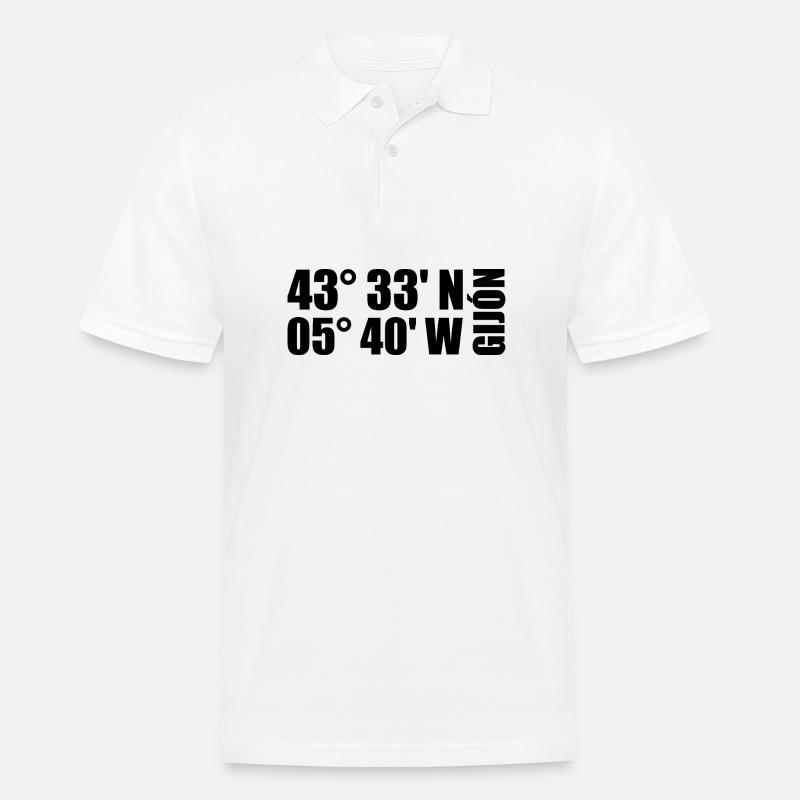 Gijón coordinates - Men's Polo Shirt - white