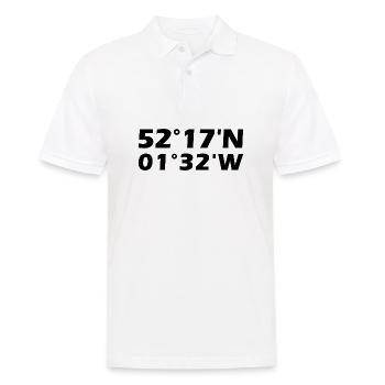 Leamington Spa Koordinaten - Männer Poloshirt - Weiß - Vorne - Kai (181cm)