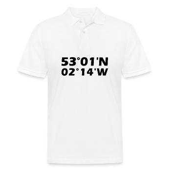 Newcastle-under-Lyme Koordinaten - Männer Poloshirt - Weiß - Vorne - Kai (181cm)