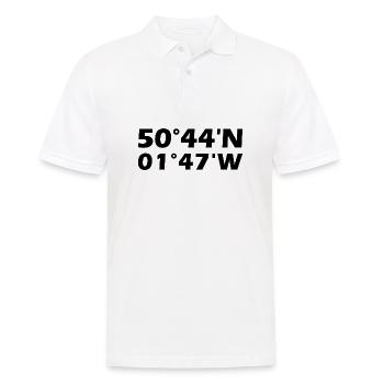 Christchurch Koordinaten - Männer Poloshirt - Weiß - Vorne - Kai (181cm)