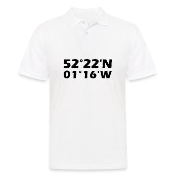 Rugby Koordinaten - Männer Poloshirt - Weiß - Vorne - Kai (181cm)