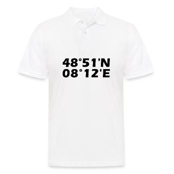 Rastatt Koordinaten - Männer Poloshirt - Weiß - Vorne - Kai (181cm)